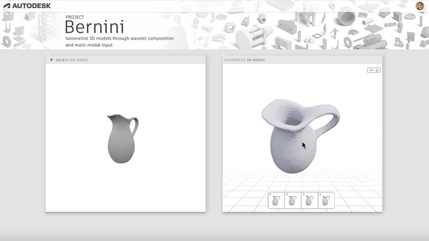 AUTODESK UNVEILS RESEARCH PROJECT BERNINI FOR GENERATIVE AI 3D SHAPE CREATION 